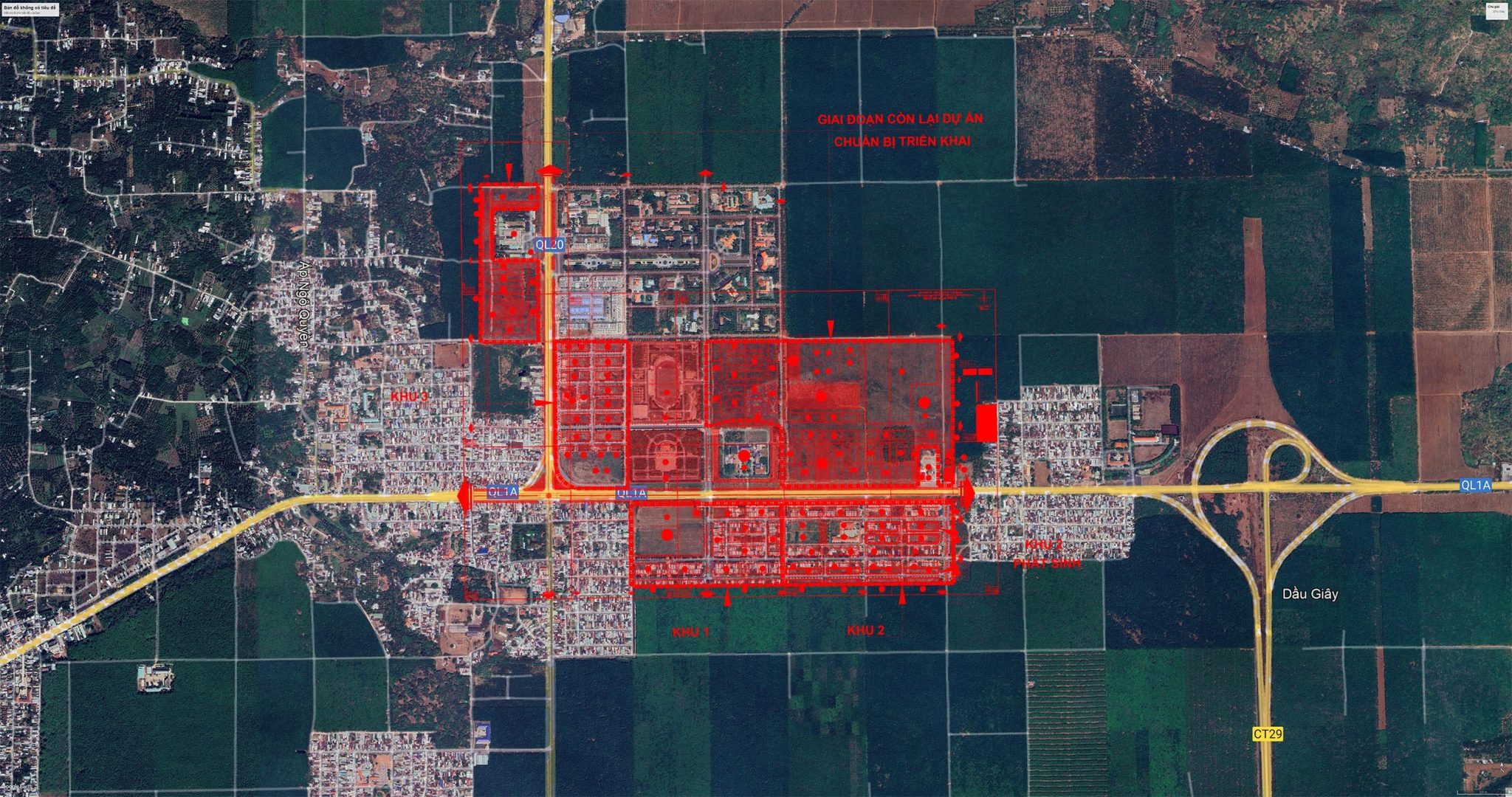 Vị trí dự án The Link City là giai đoạn tiếp theo của khu đô thị Dầu Giây Vị trí dự án The Link City là giai đoạn tiếp theo của khu đô thị Dầu Giây